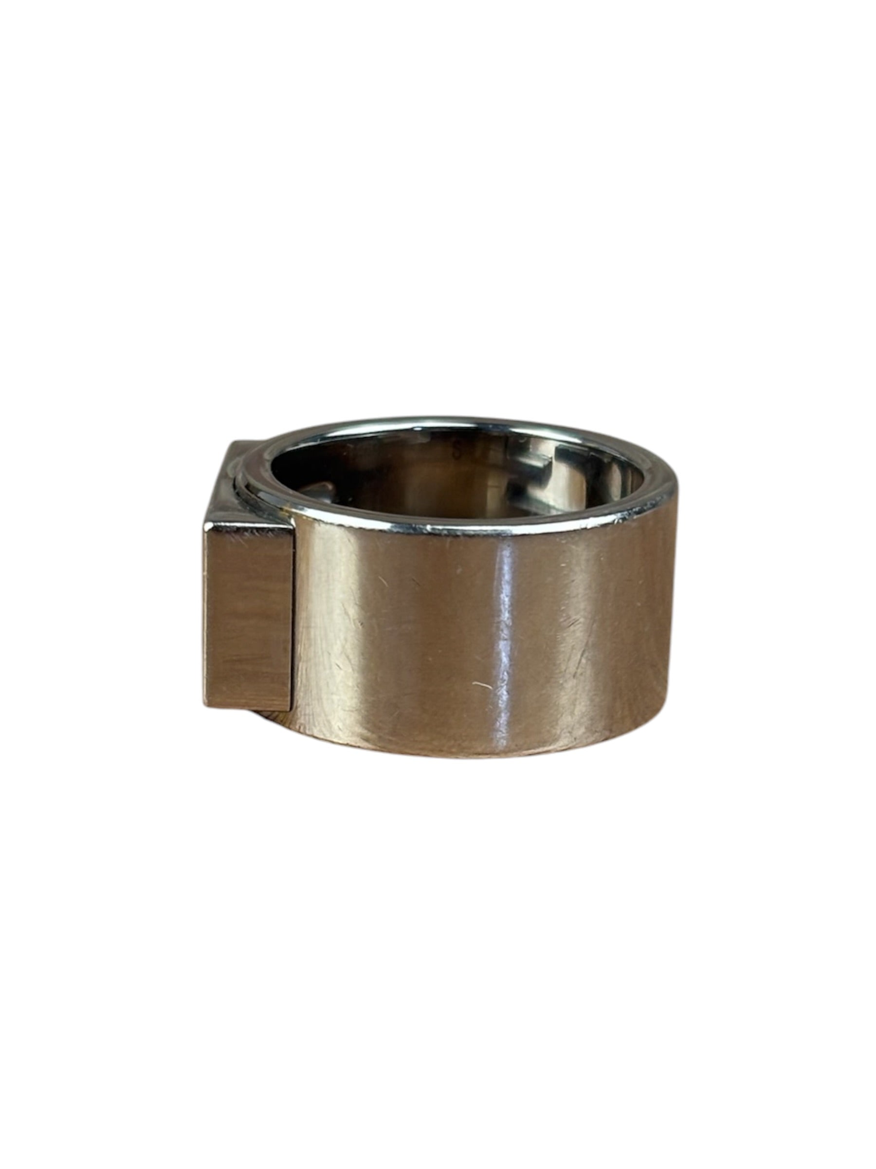 Fendi Vintage Silver Baguette Band Ring