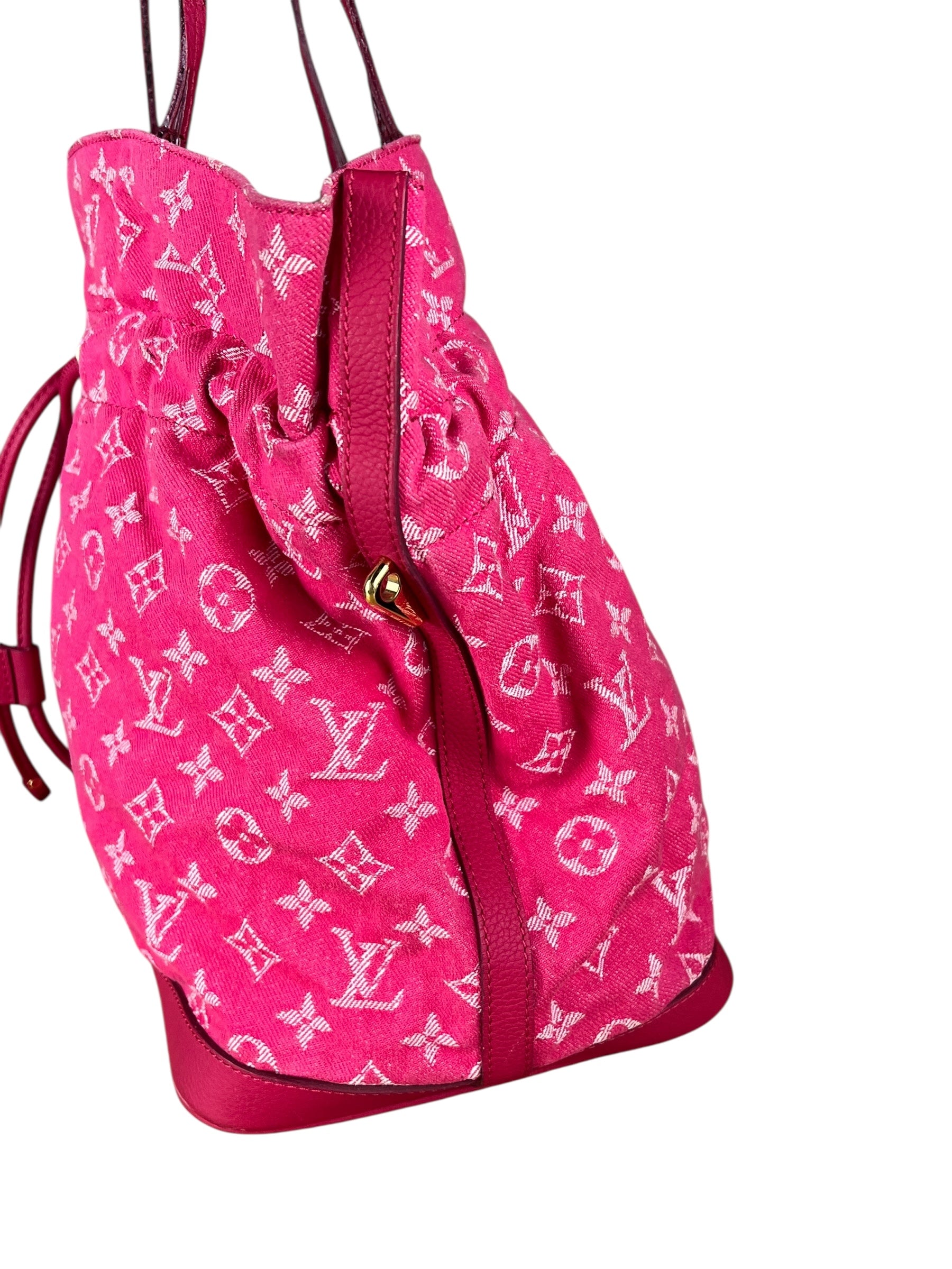 Louis Vuitton Monogram Denim Noefull MM Tote Pink