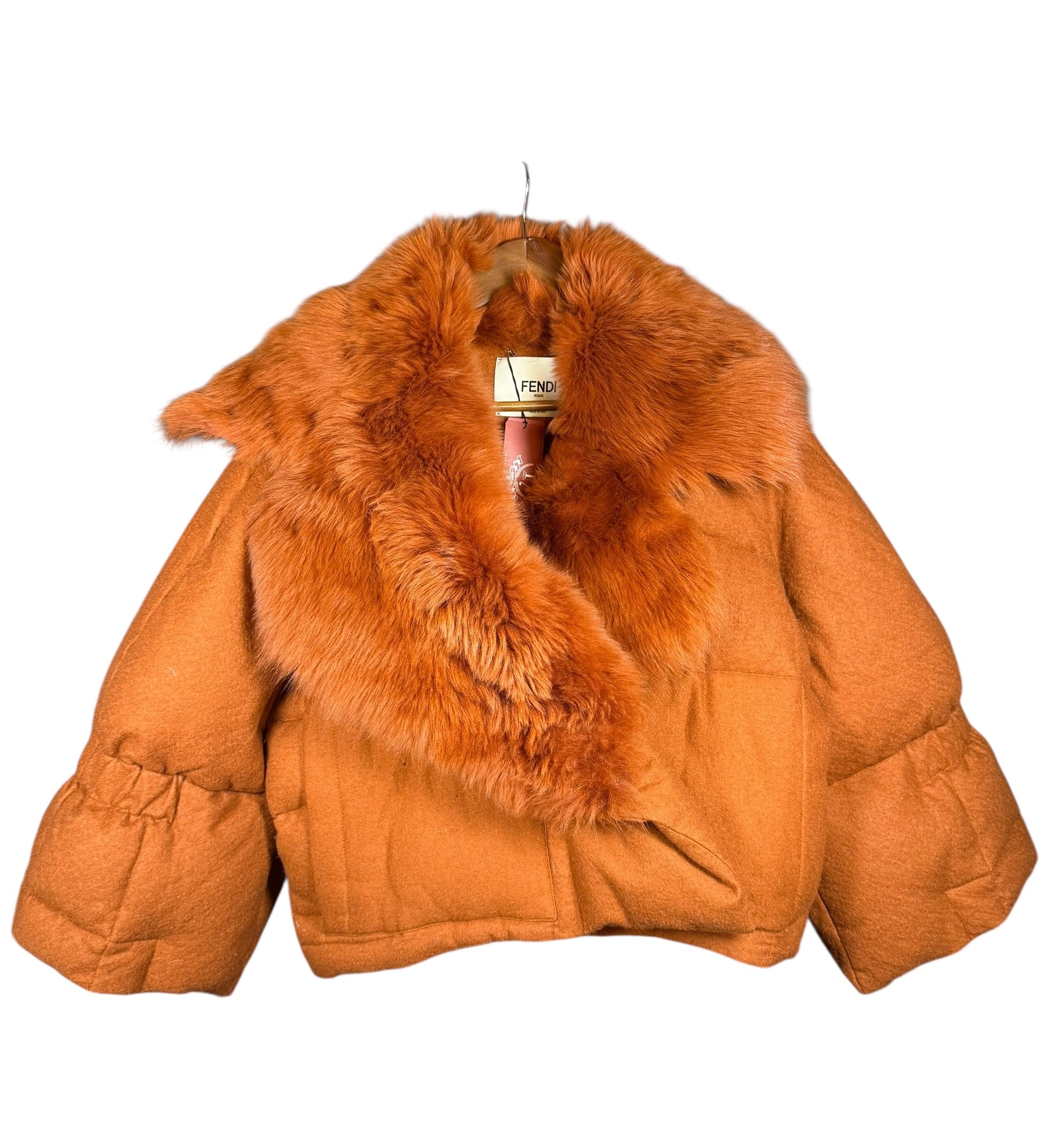 Fendi Vintage Wool/Fur Quilted Coat