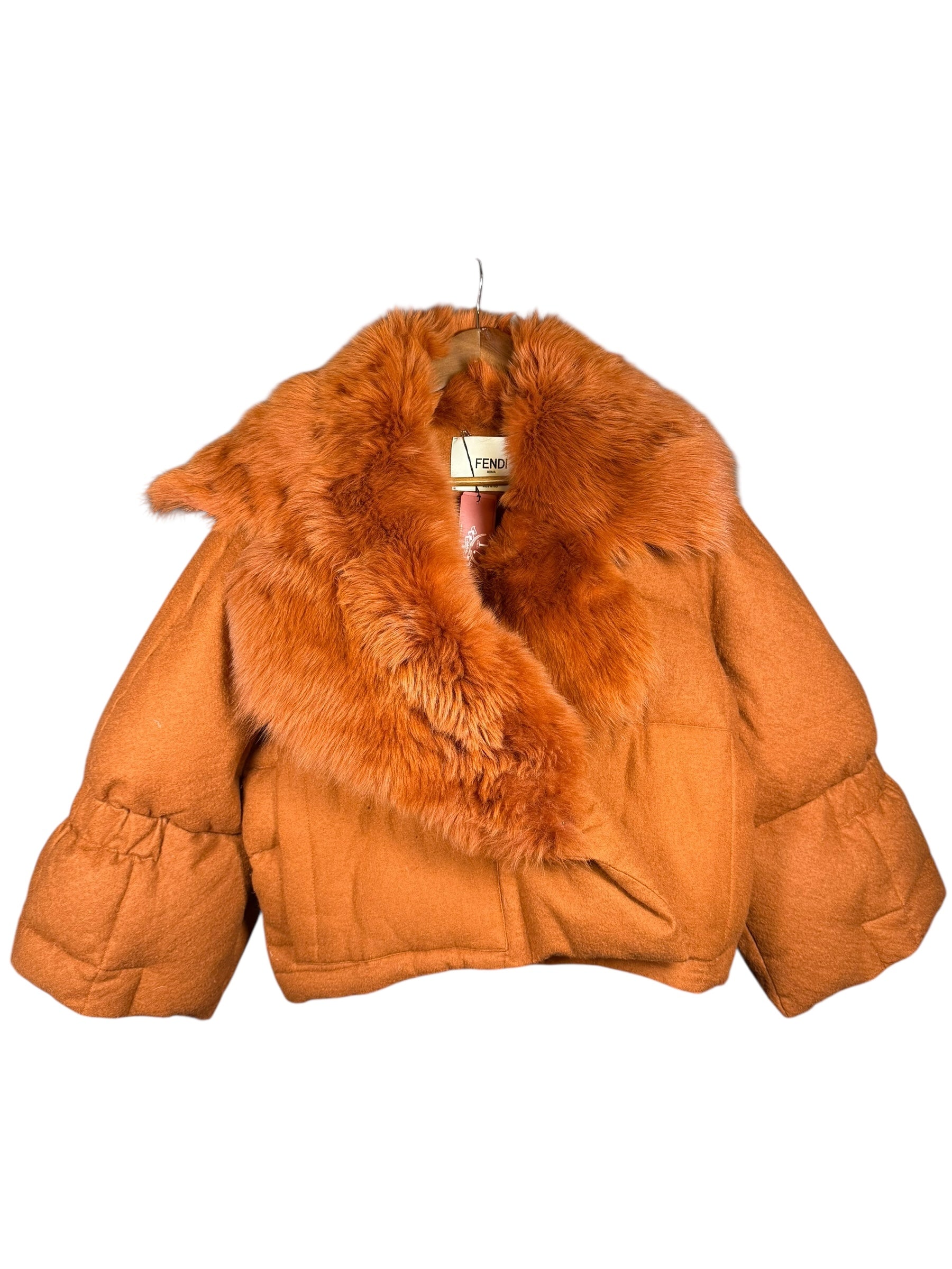 Fendi Vintage Wool/Fur Quilted Coat