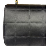 Chanel Black Satin Chocolate Bar Mini East-West Flap Bag