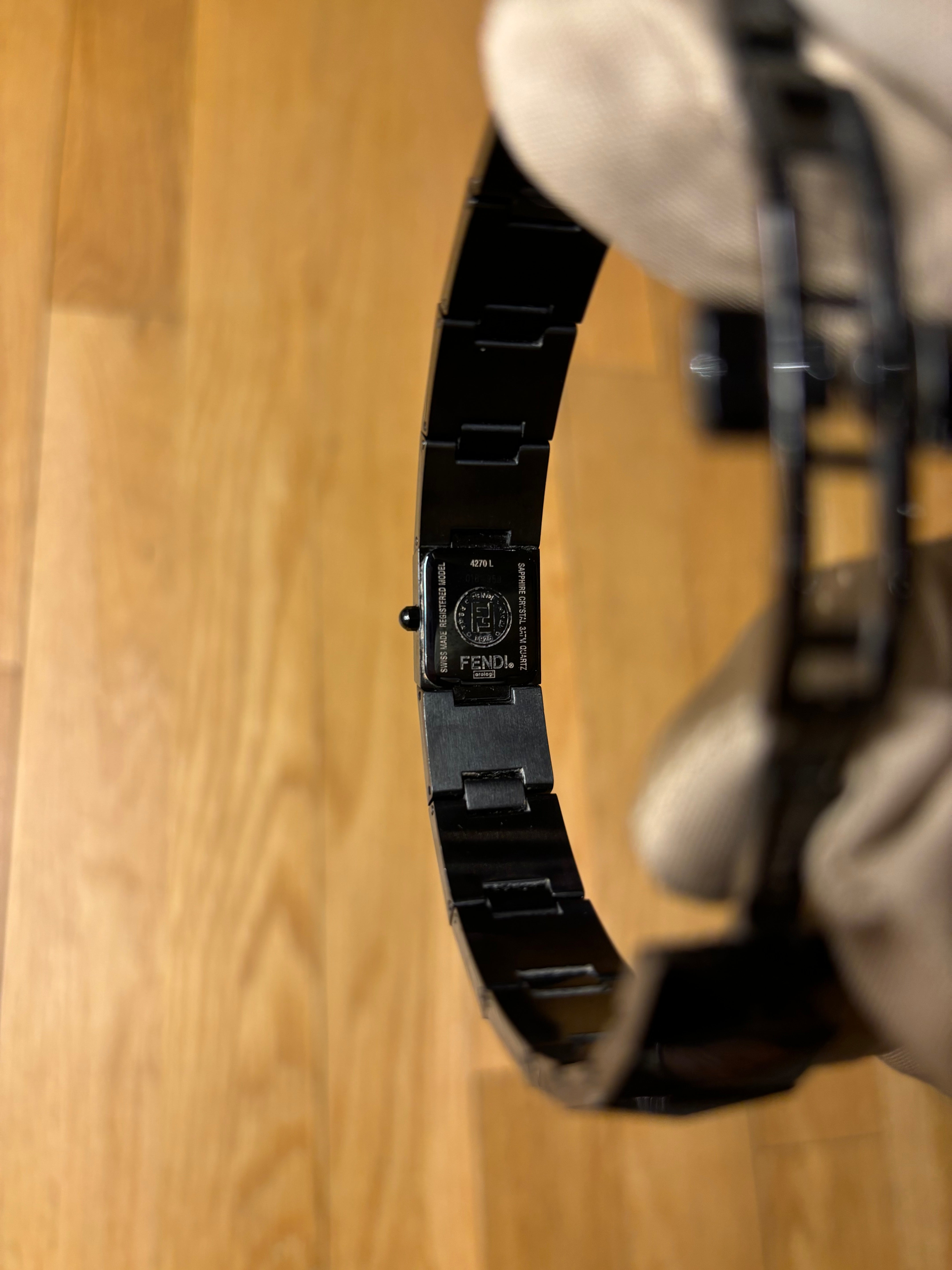 Fendi Black 4270L Ion Plated Geometric Watch