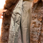 Vintage Chocolate Brown Mid Length Fur Coat
