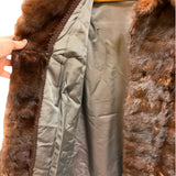 Vintage Chocolate Brown Mid Length Fur Coat