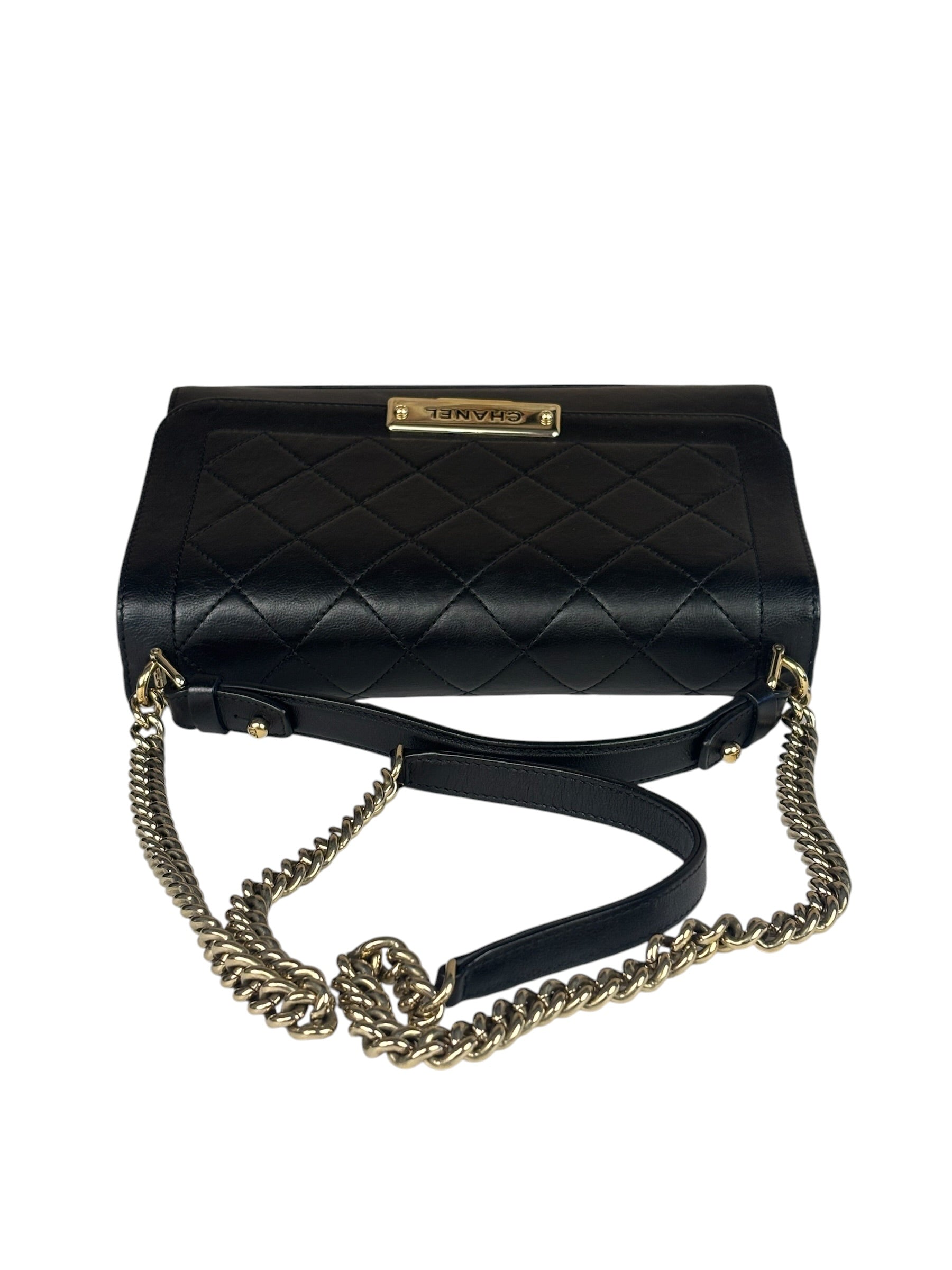 Chanel Black Leather Paris-Cuba Click Flap Bag 2017