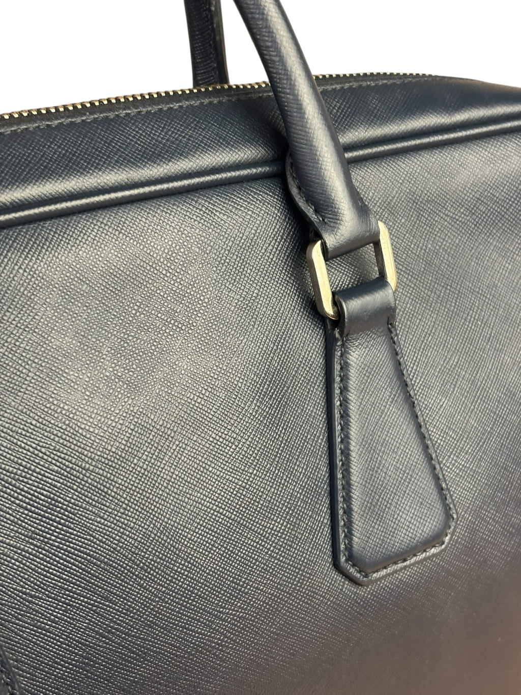 Prada Navy Saffiano Leather Laptop Work Bag
