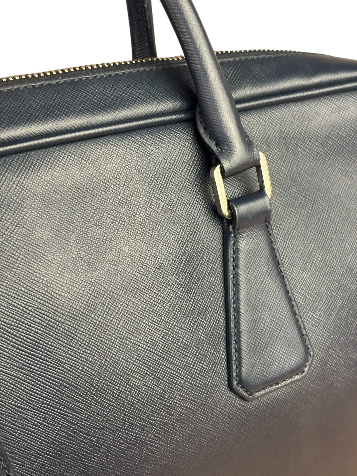 Prada Navy Saffiano Leather Laptop Work Bag