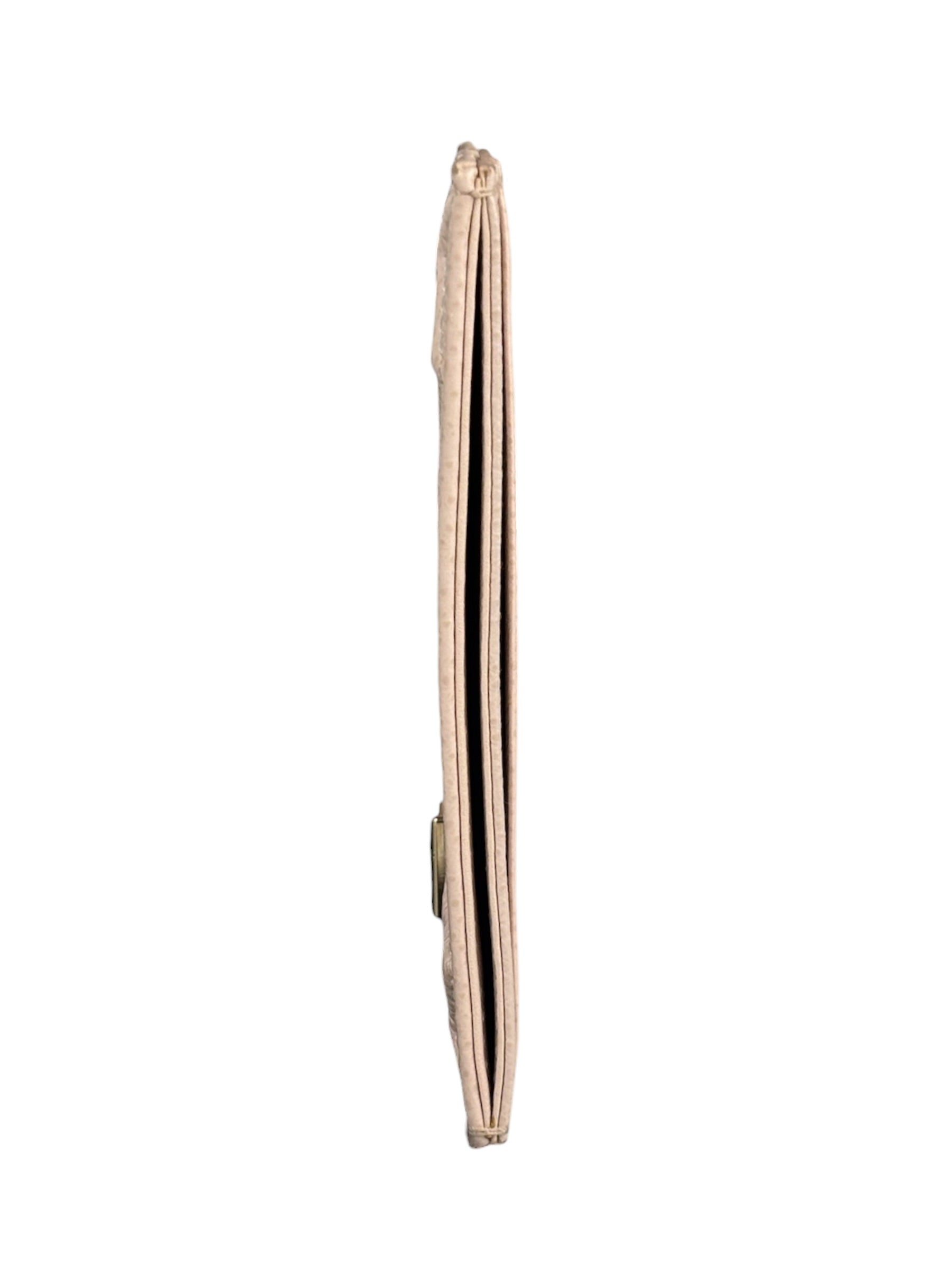 Christian Dior Nude Pink Leather Card Holder