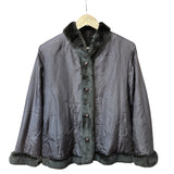 Flash Moonbat Brown Rabbit Fur Reversible Coat