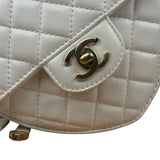 Chanel CC In Love White Quilted Leather Heart Bag 2022