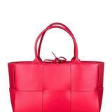 Bottega Veneta Red Leather Arco Tote Bag