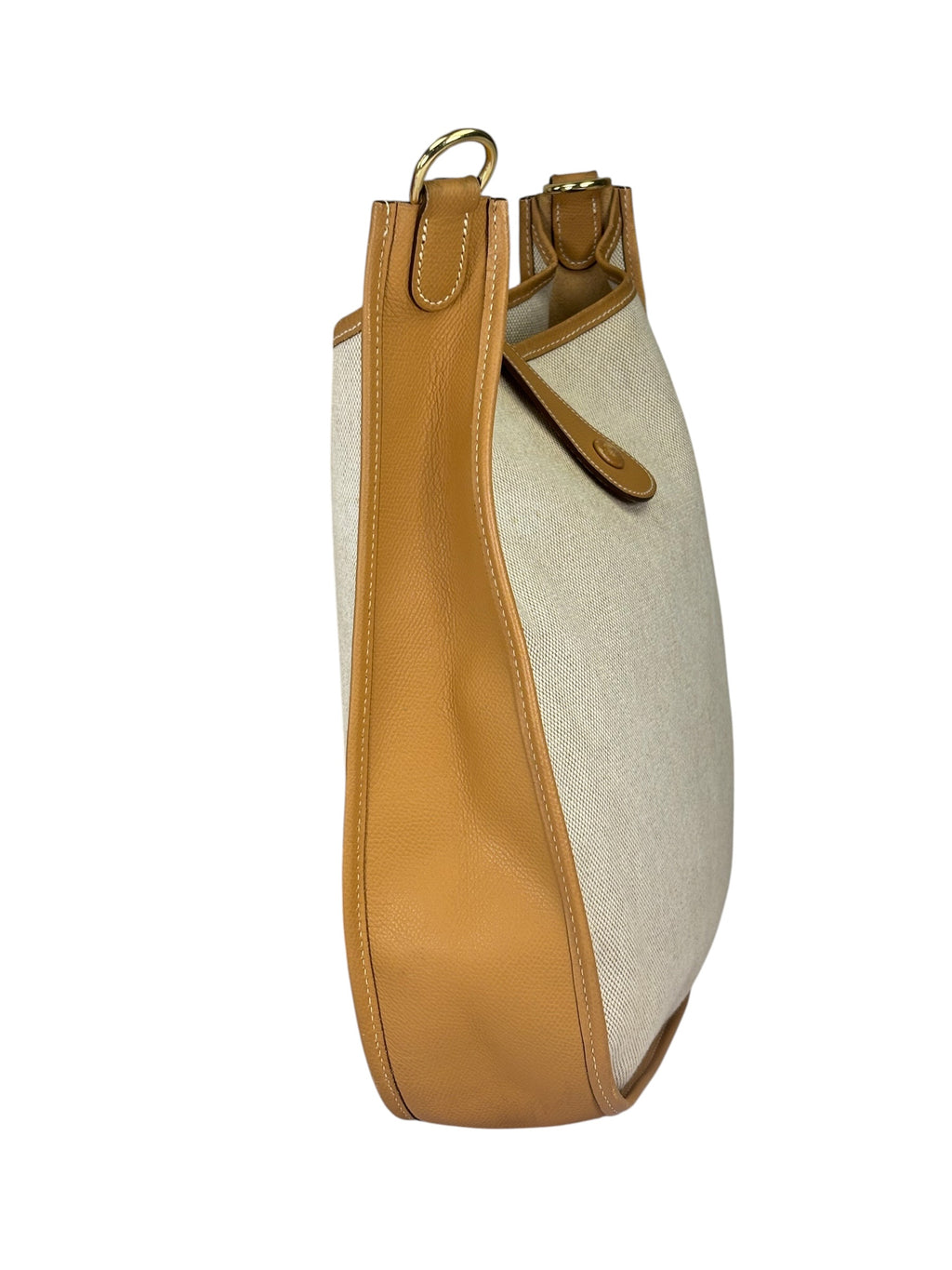 Hermes Brown Leather Trim Evelyne 2004
