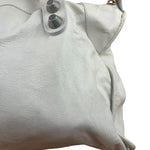 Balenciaga White Leather Giant 21 City Shoulder Bag