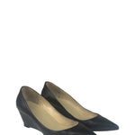 Christian Louboutin Black Leather Agneska Wave Pump