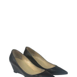 Christian Louboutin Black Leather Agneska Wave Pump