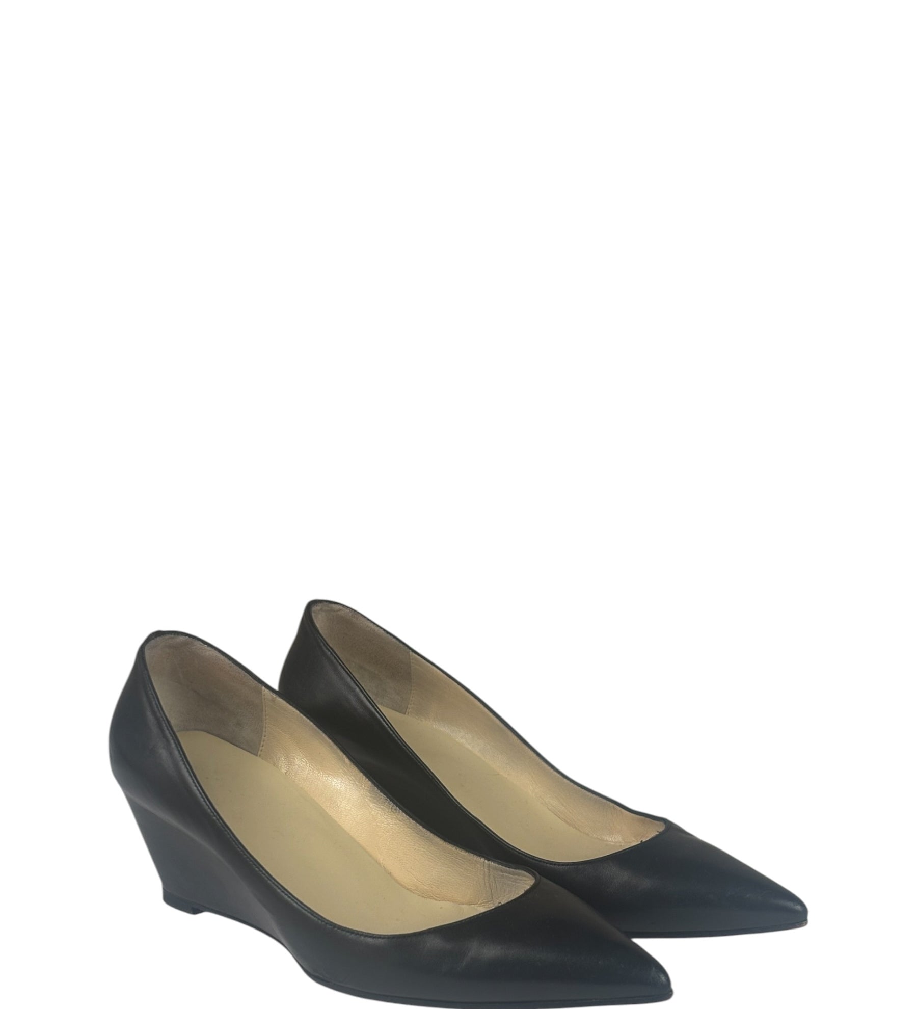 Christian Louboutin Black Leather Agneska Wave Pump