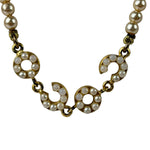 Chanel Vintage Coco Pearl/CC Pendant Necklace