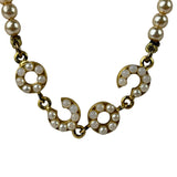 Chanel Vintage Coco Pearl/CC Pendant Necklace