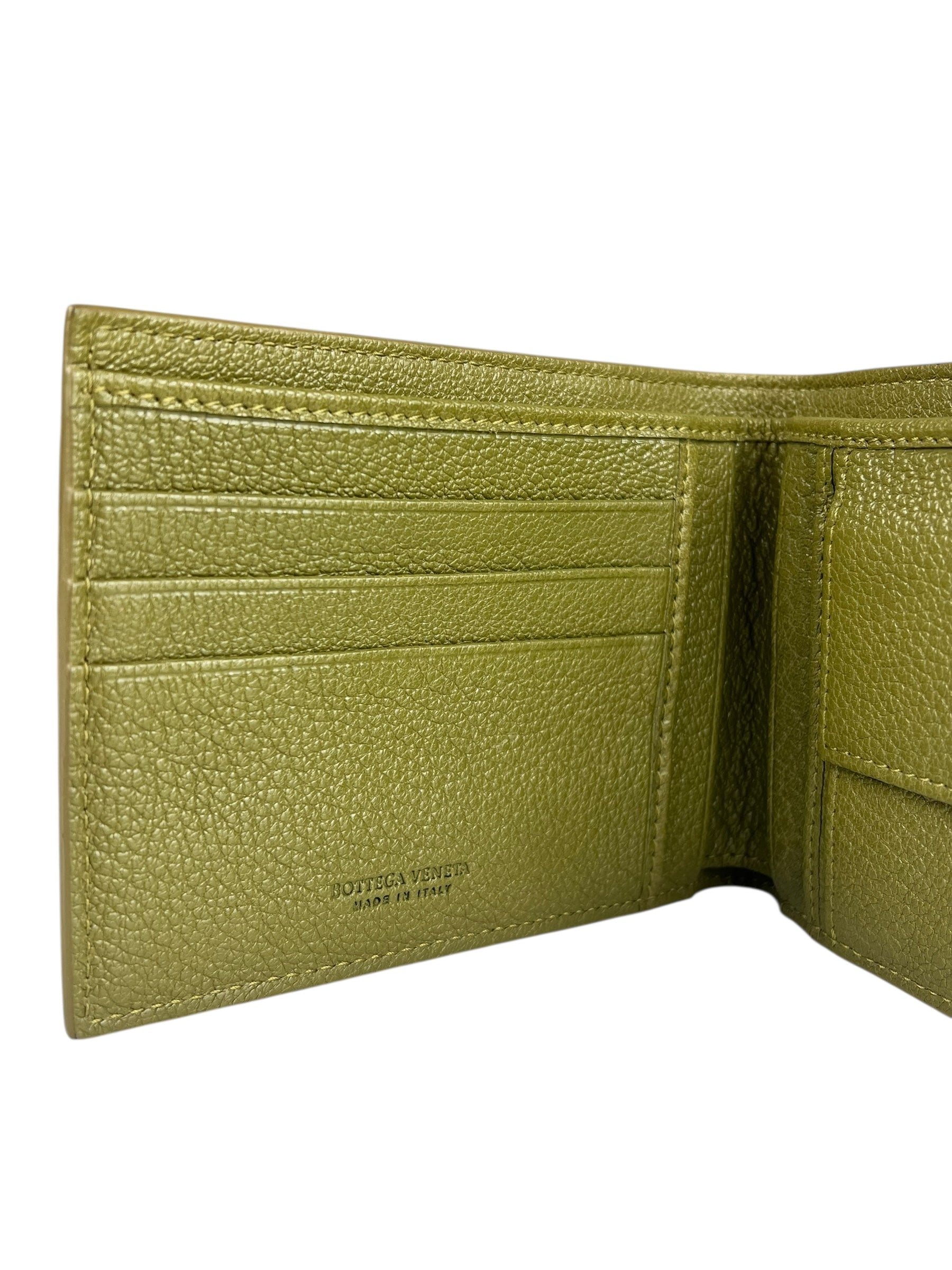 Bottega Veneta Intercciato Green Wallet