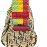 Christian Dior Vintage Trotter Canvas Rasta Crossbody Bag