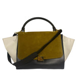 Celine Colorblock Leather/Suede Trapeze Two-Way Bag