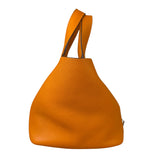 Hermes Orange Clemence Leather Picotin Lock 18 Handbag 2024