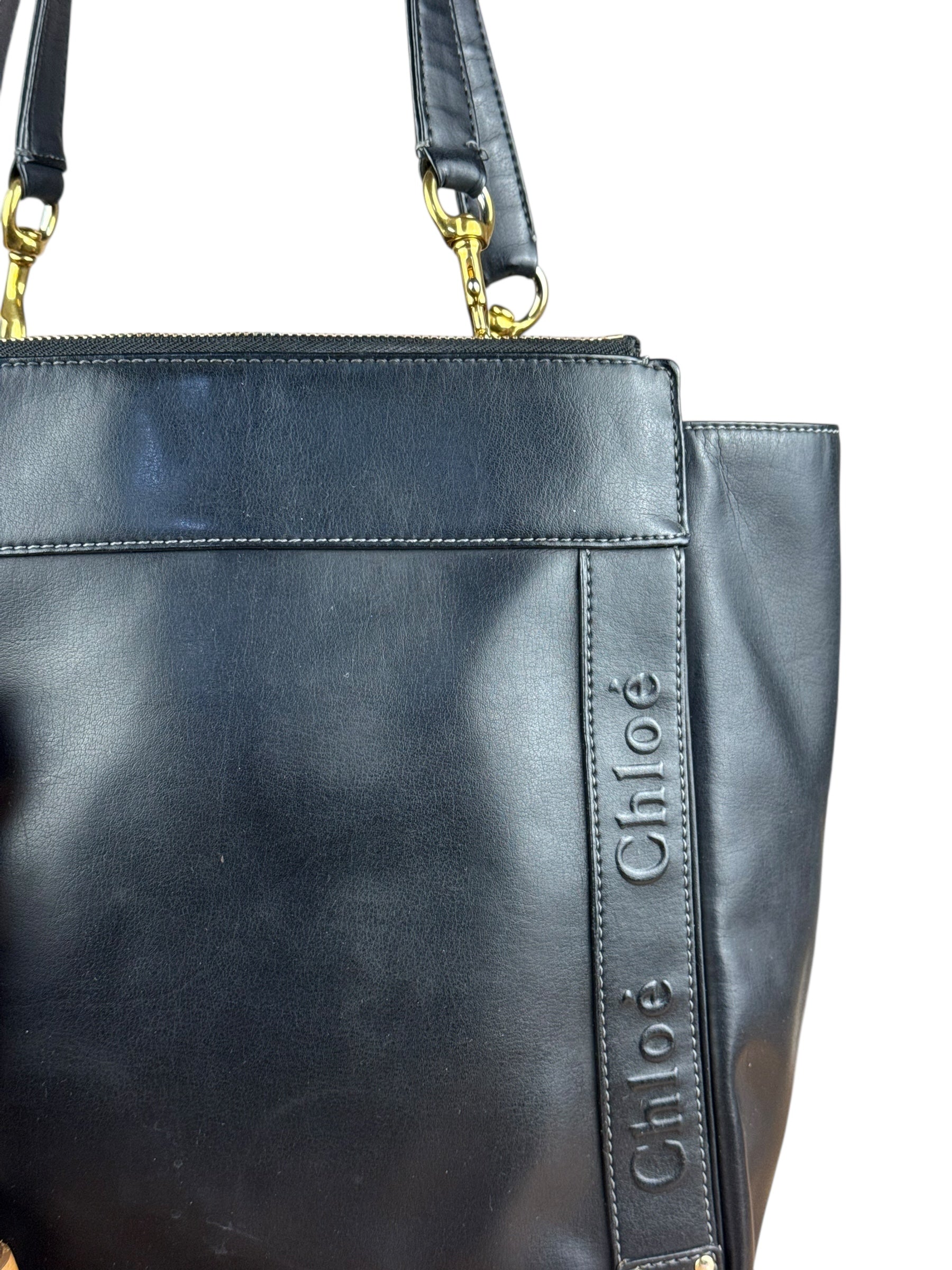 Chloé Black Leather Eden Tote