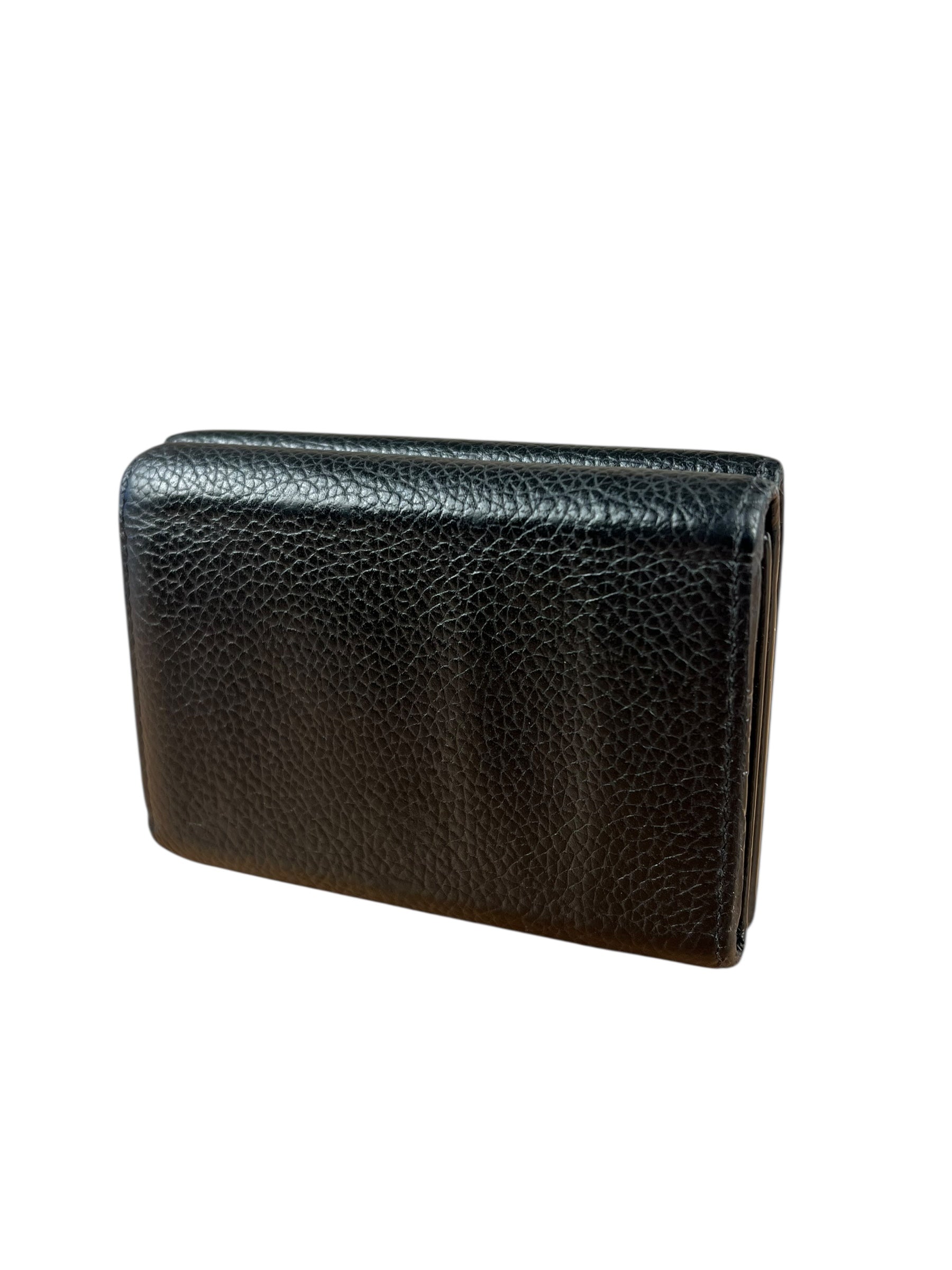 Balenciaga Black Neon Logo Compact Wallet
