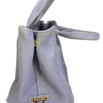 Prada Light Blue Canapa Canvas Two-Way Tote