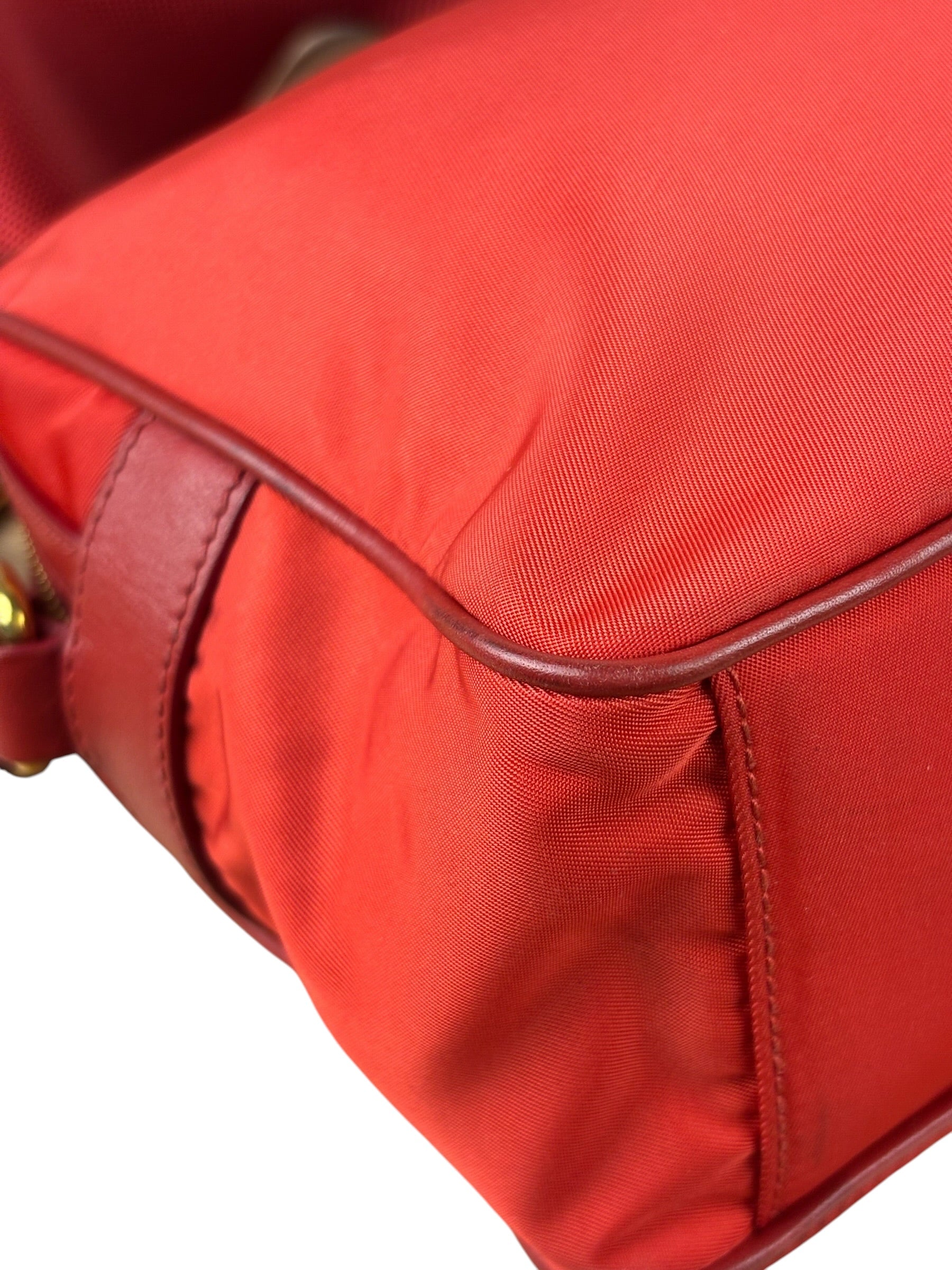 Prada Red Nylon Camera Crossbody Bag