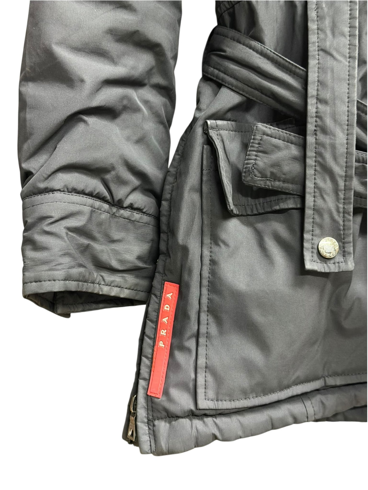 Vintage Prada Nylon Faux Fur Parka Jacket