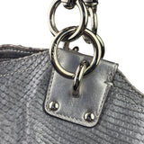 Coach Grey Pythonskin  Indy Babouska Two-Way Shoulder Bag