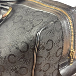 Celine Black Leather Wear Macadam Monogram Mini Boston Bag
