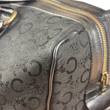 Celine Black Leather Wear Macadam Monogram Mini Boston Bag