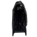 Chanel Black Patent Leather Trim/Cotton 2.55 Reissue Flap Bag 2000