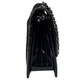 Chanel Black Patent Leather Trim/Cotton 2.55 Reissue Flap Bag 2000