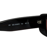 Gucci Maroon Rectangle Frame Sunglasses