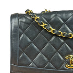Chanel Black Quilted Leather Chain Flap Bag