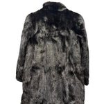 Vintage Black Fur Mid Length Coat
