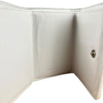 Balenciaga White Leather Papier Compact Wallet