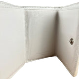 Balenciaga White Leather Papier Compact Wallet