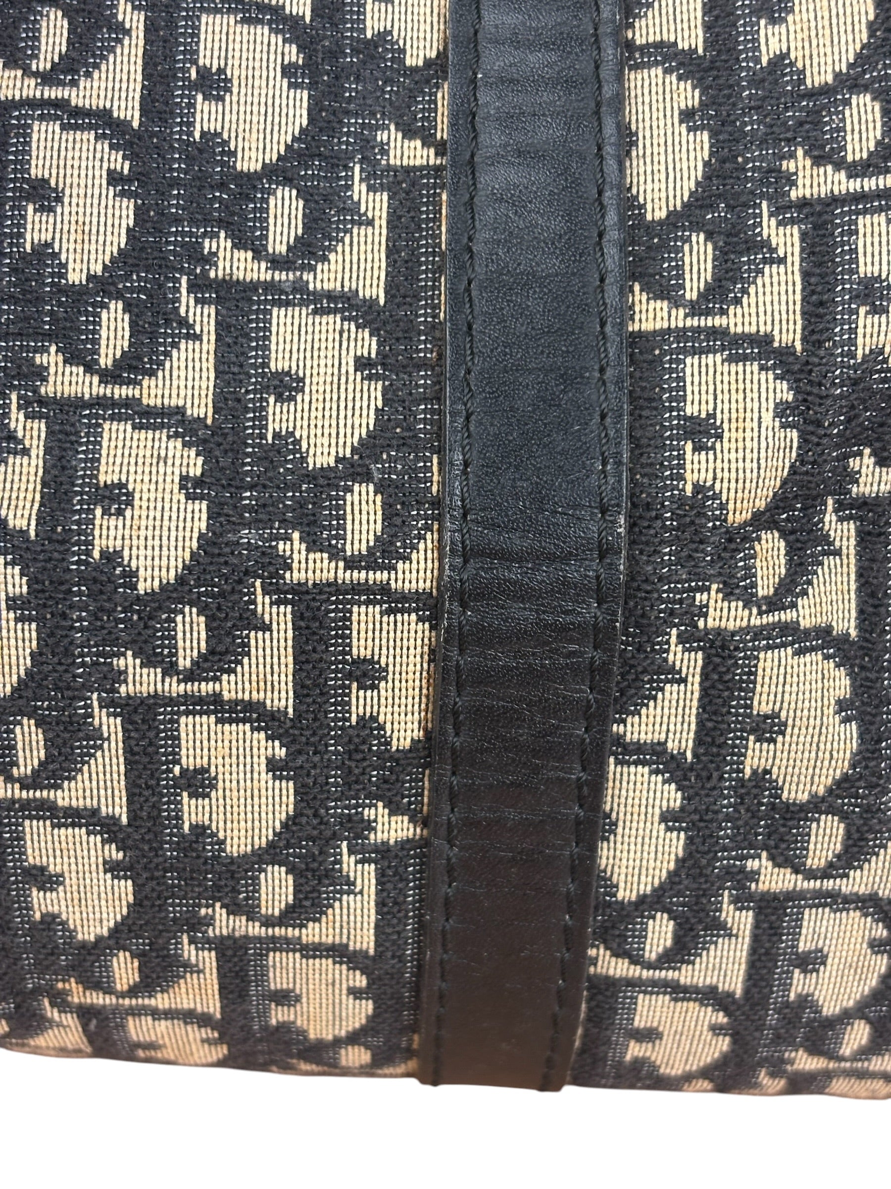Christian Dior Vintage Navy Trotter Boston Bag