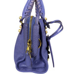 Balenciaga Purple Lambskin Moto City Two-Way Bag
