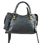 Balenciaga Grey Lambskin Motocross City Two-Way Bag