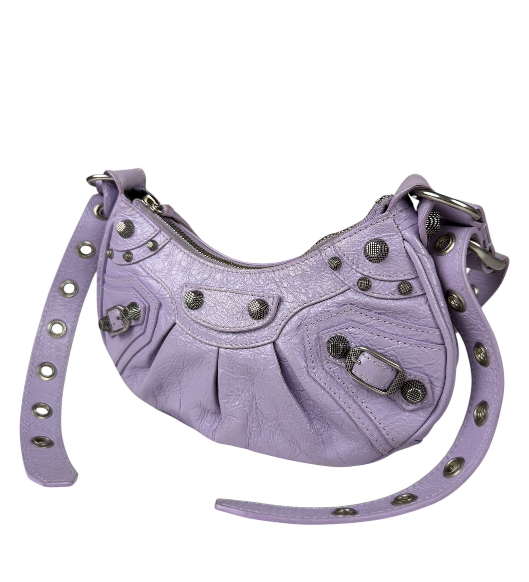 Balenciaga Lilac Calfskin Le Cagole XS Shoulder Bag