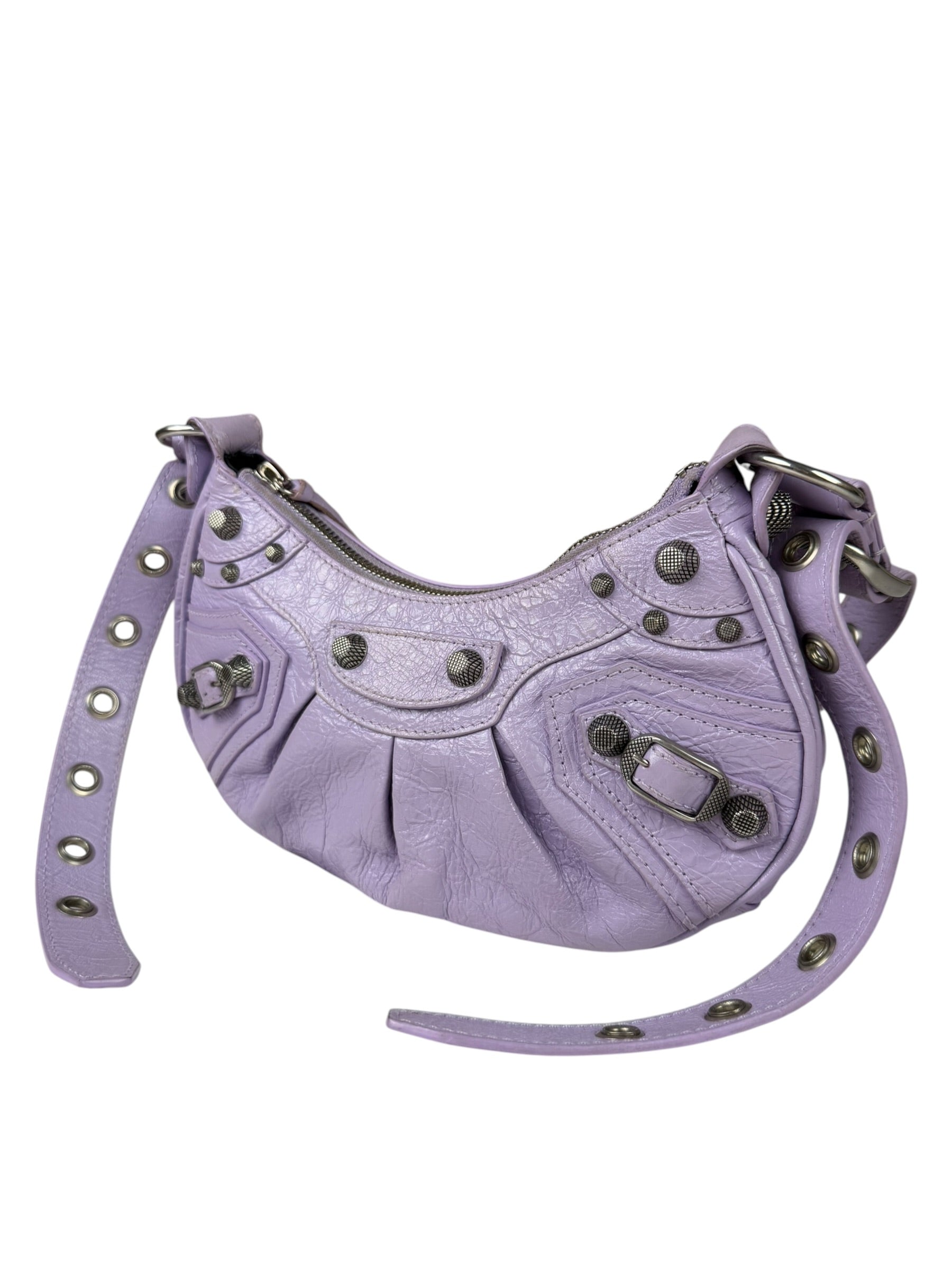 Balenciaga Lilac Calfskin Le Cagole XS Shoulder Bag