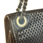 Chanel Black Perforated Leather Up in the Air Flap Bag 2012