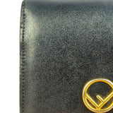 Fendi Black Leather Bifold Compact Wallet