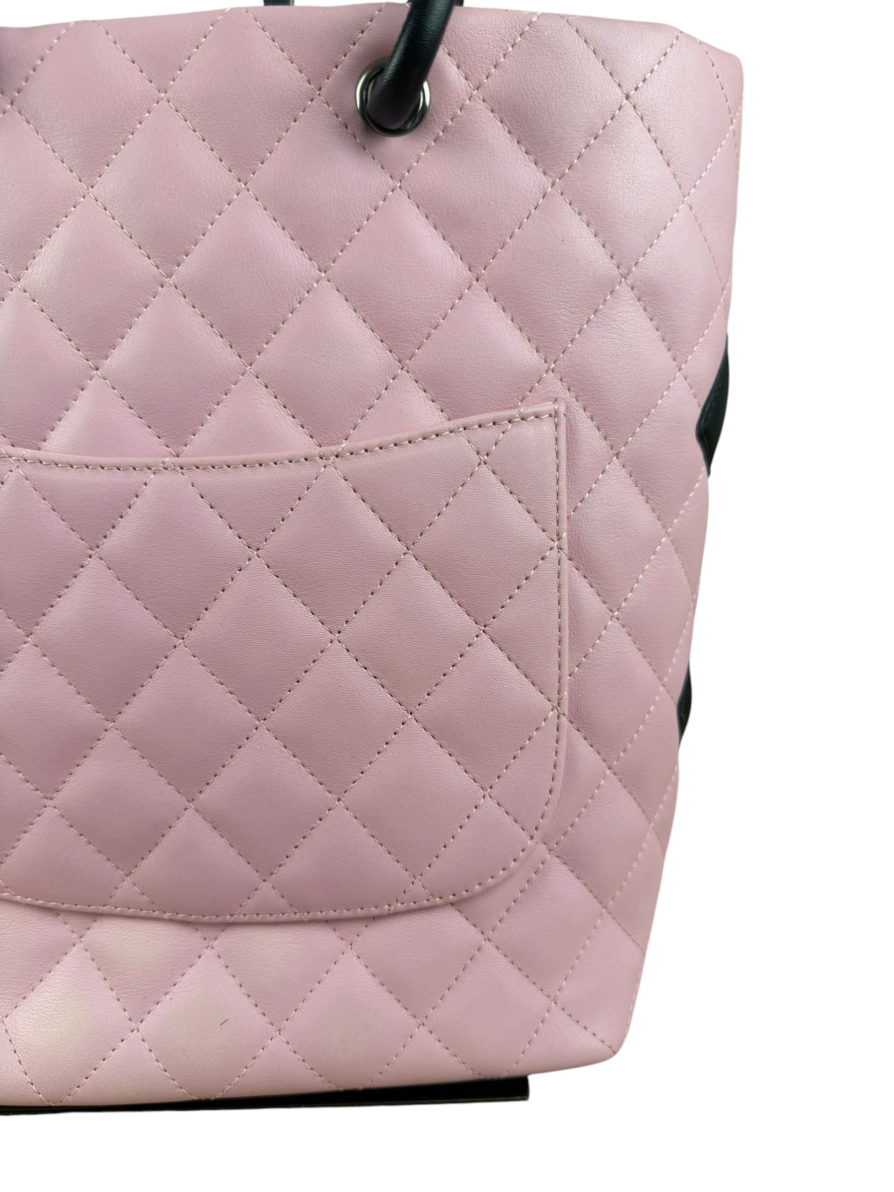 Chanel Black/Pink Cambon Quilted Leather Tote Bag 2004