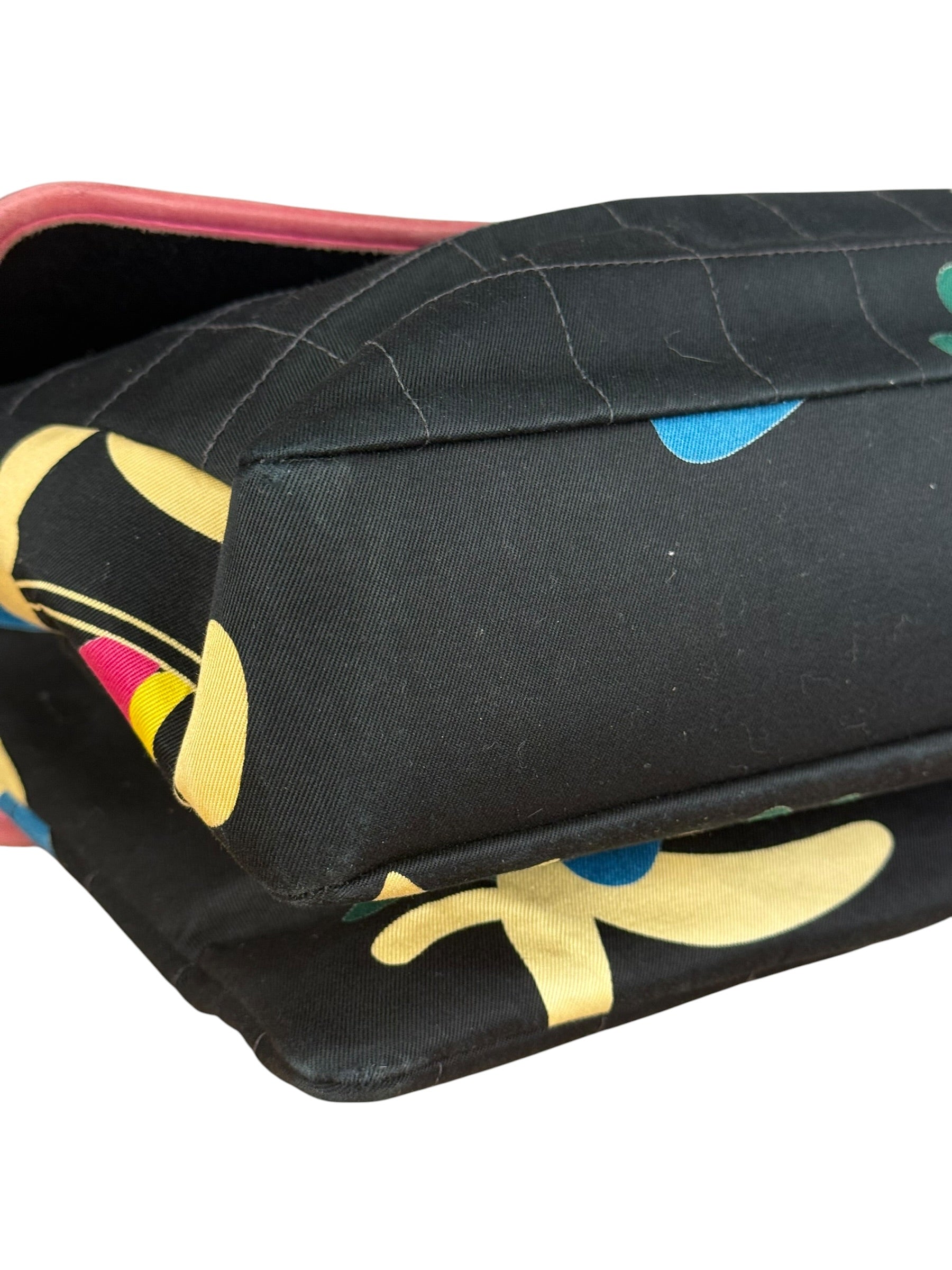 Chanel Multicolor Canvas Bird Print 2.55 Flap 2001